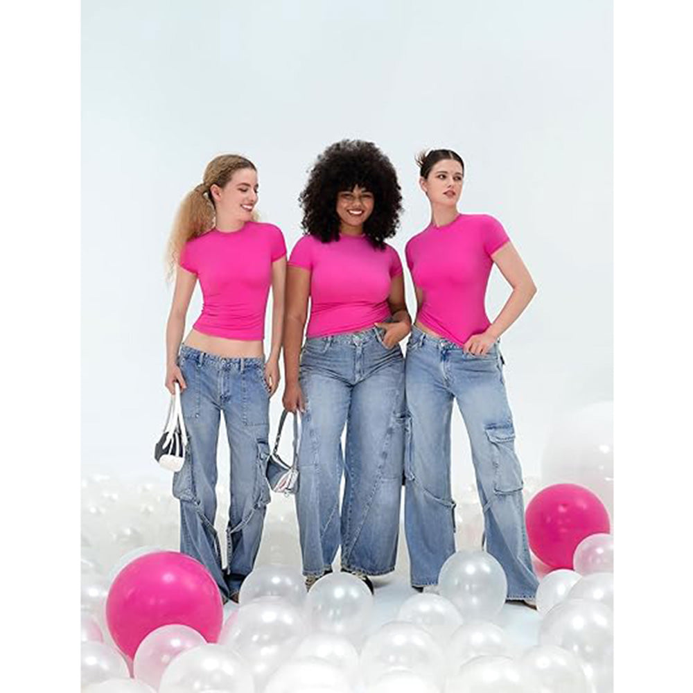 👚✨ Women's Double-Lined Slim Fit T-Shirt | Crew Neck Short Sleeve Top for Everyday Basics | Smoke Cloud Pro Collection ☁️ #WardrobeEssentials #OOTDInspo 👚✨ Women's Double-Lined Slim Fit T-Shirt | Crew Neck Short Sleeve Top for Everyday Basics | Smoke Cloud Pro Collection ☁️ #WardrobeEssentials #OOTDInspo